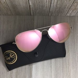 Ray Ban Aviator Sunglasses Pink/Silver RB3025
